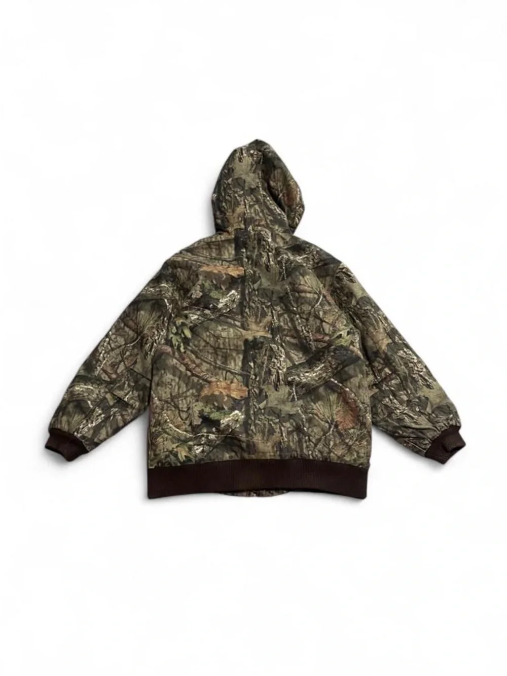 Carhartt Camo Jacket Youth L 14-16 Insulated Realtree Hooded Canvas Mossy Oak
